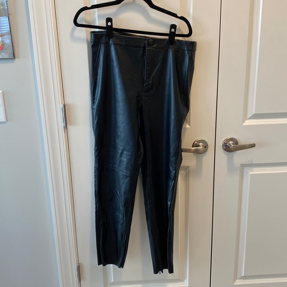 High waisted leather legging